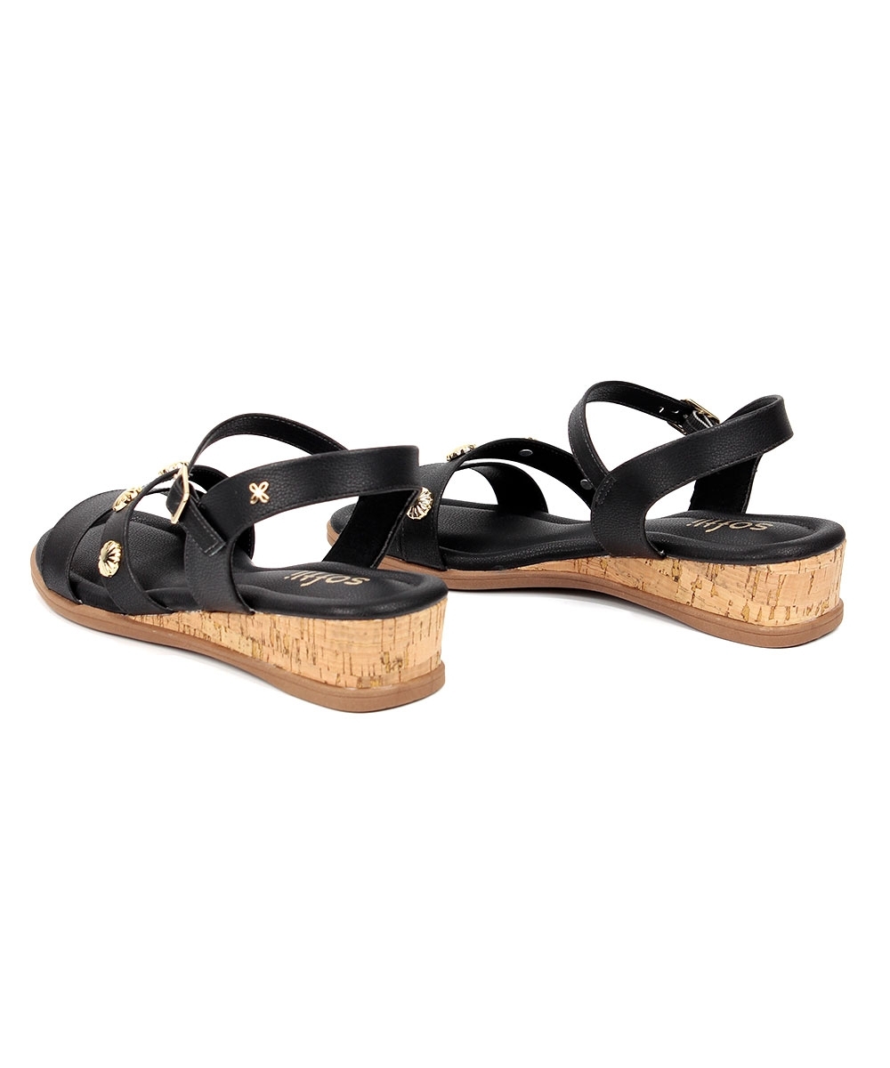 Sandália Feminina Softli Anabela Preto