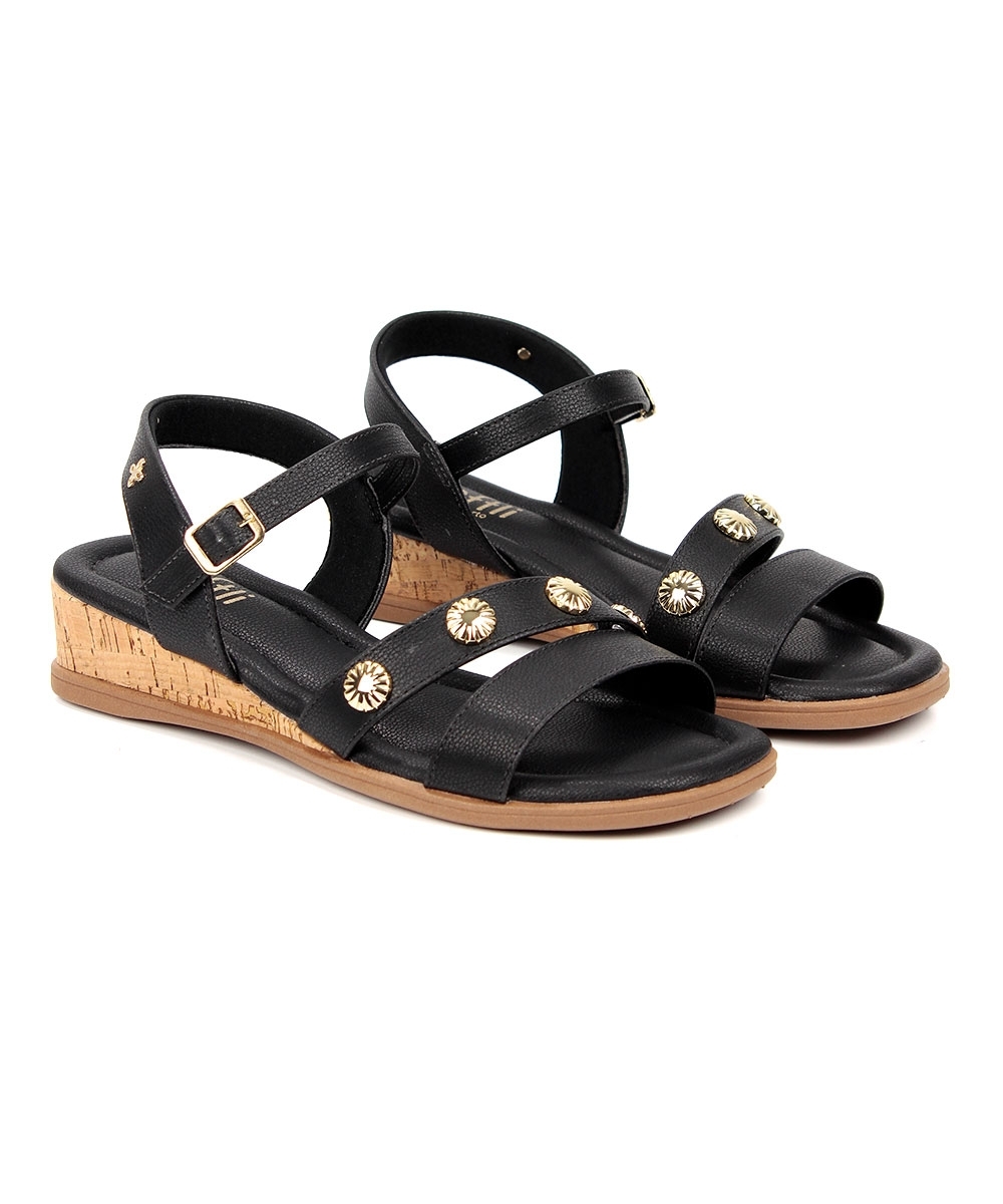 Sandália Feminina Softli Anabela Preto