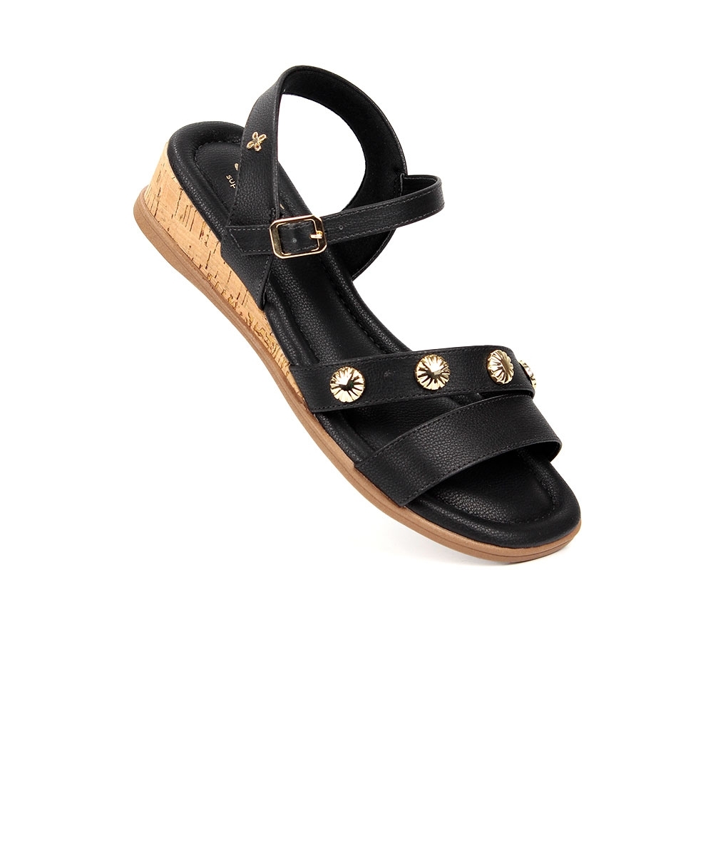 Sandália Feminina Softli Anabela Preto