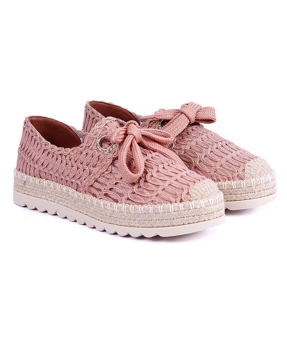 Tênis Feminino Valentina Espadrille Tramado Nude