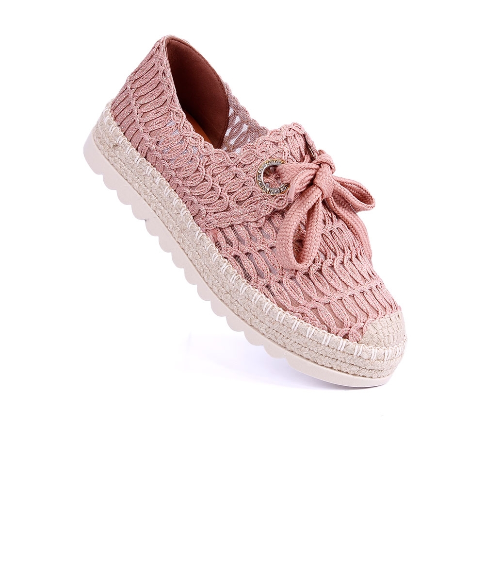 Tênis Feminino Valentina Espadrille Tramado Nude