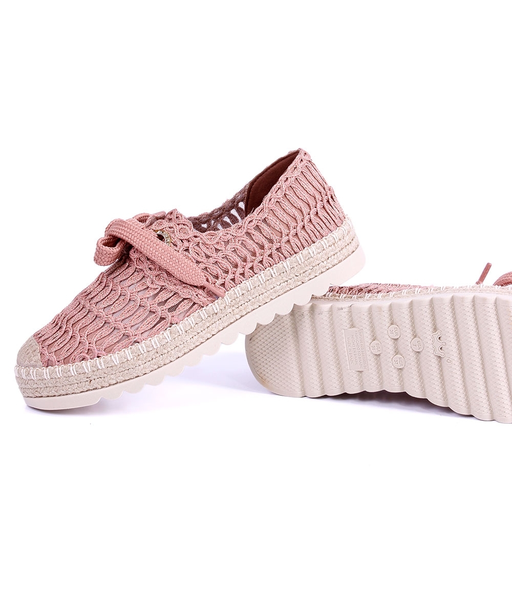 Tênis Feminino Valentina Espadrille Tramado Nude