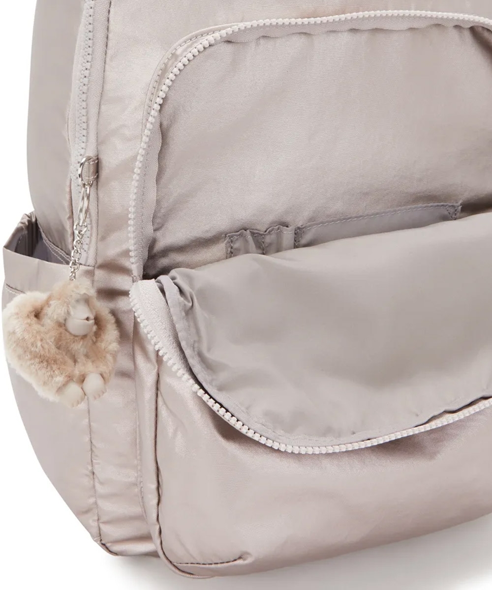 Mochila Kipling Seoul Metallic Glow BEGE