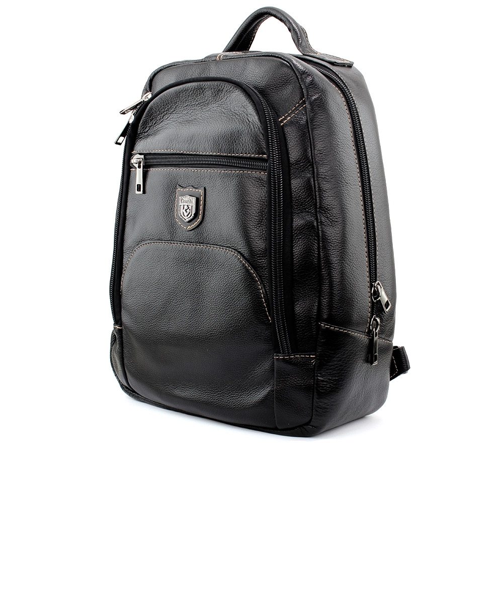 Mochila Masculina Couribi Porta Notebook Couro Preto
