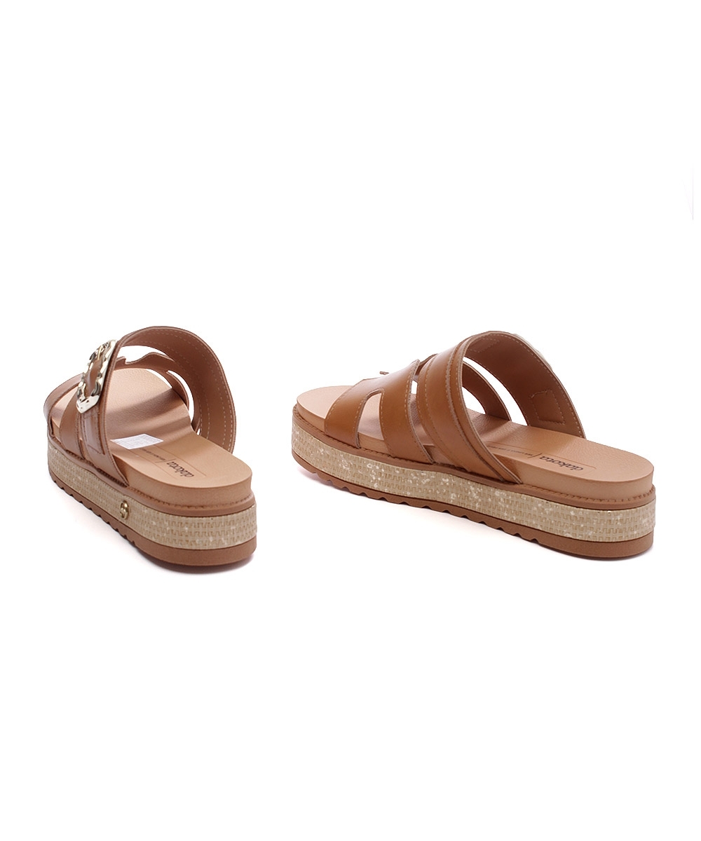 Tamanco Flatform Dakota Tan