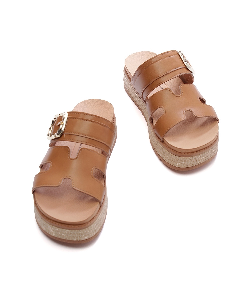 Tamanco Flatform Dakota Tan