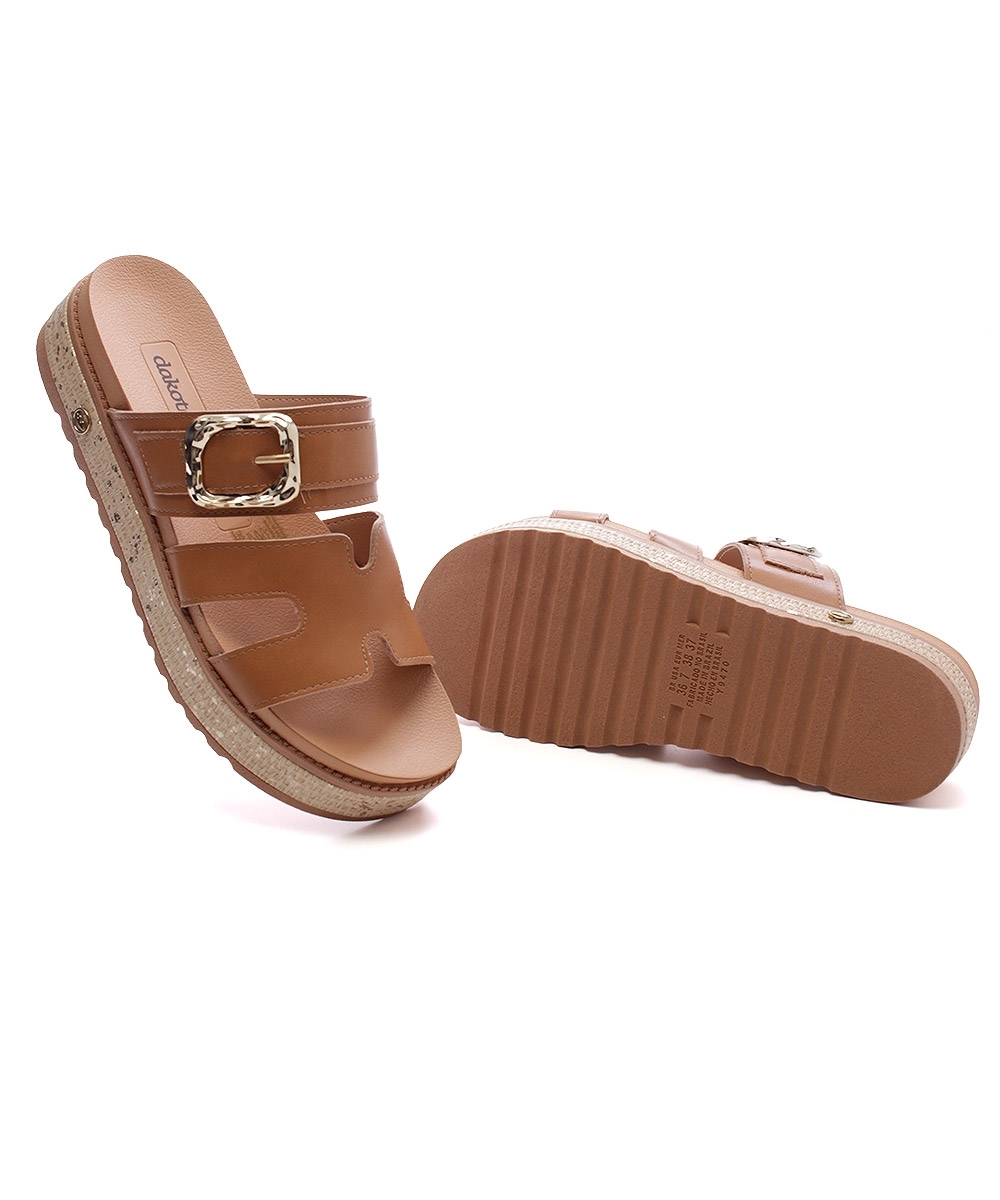 Tamanco Flatform Dakota Tan