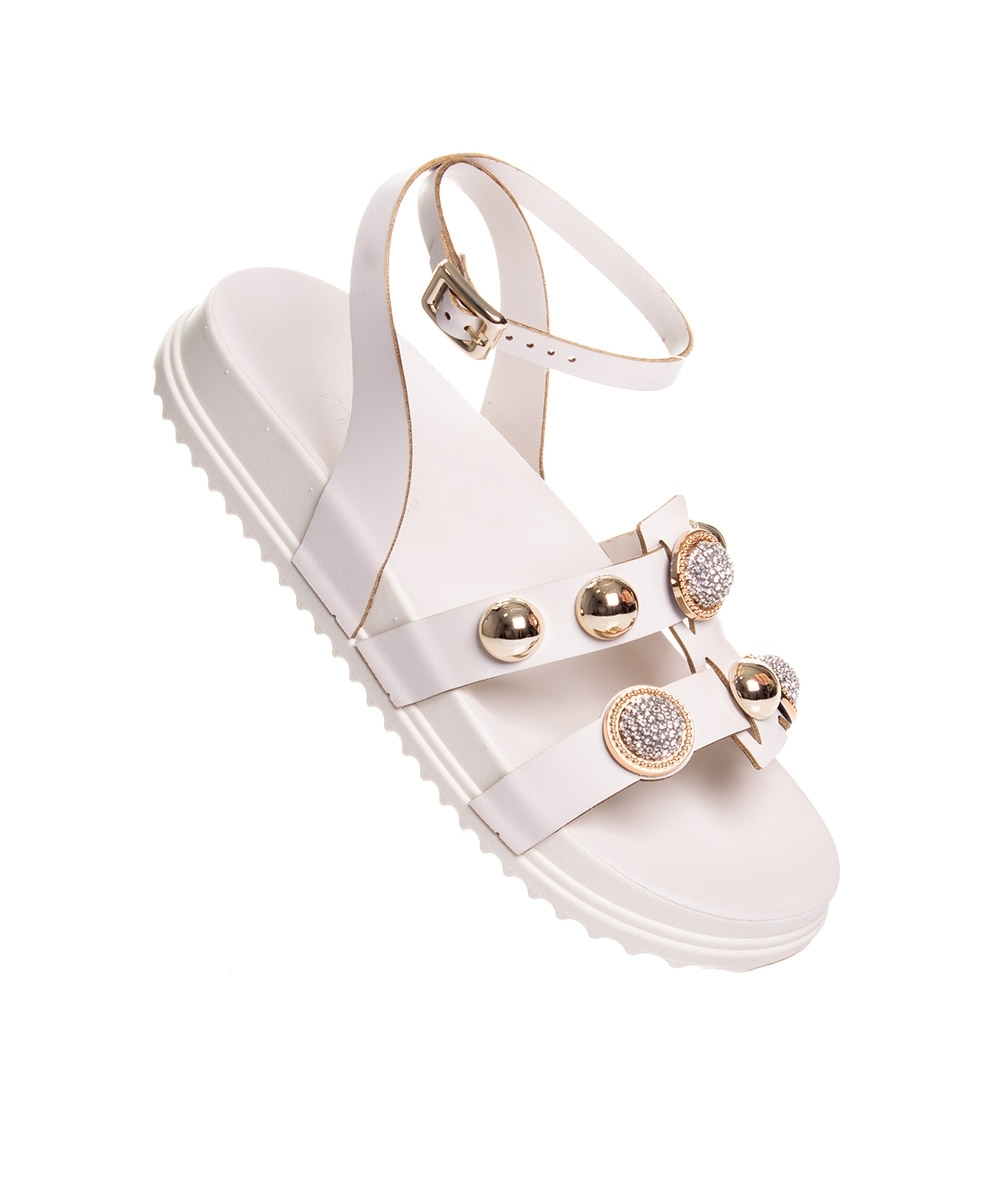 Sandália Flatform Pixolé Off White
