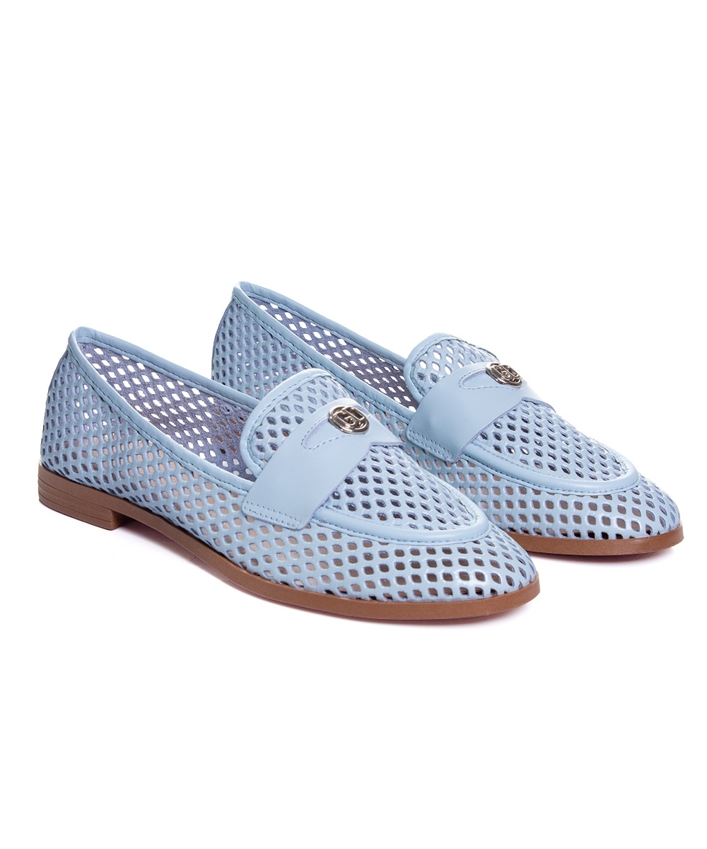 Mocassim Feminino Giulia Domna Couro Azul