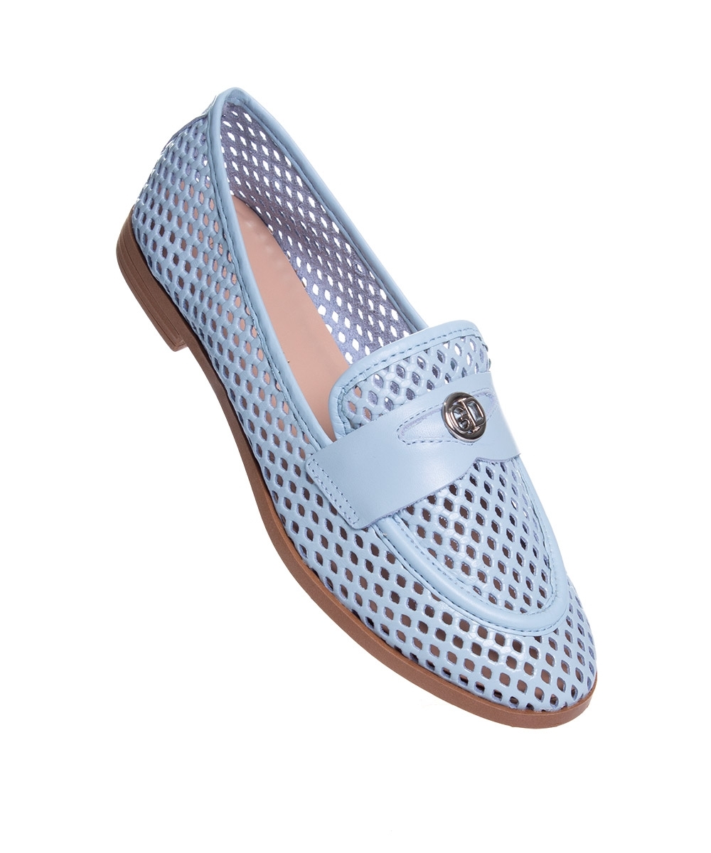 Mocassim Feminino Giulia Domna Couro Azul