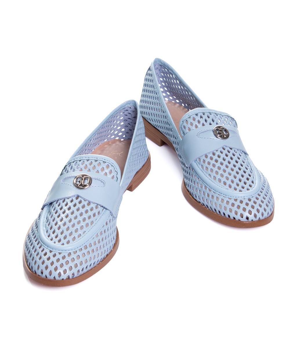 Mocassim Feminino Giulia Domna Couro Azul