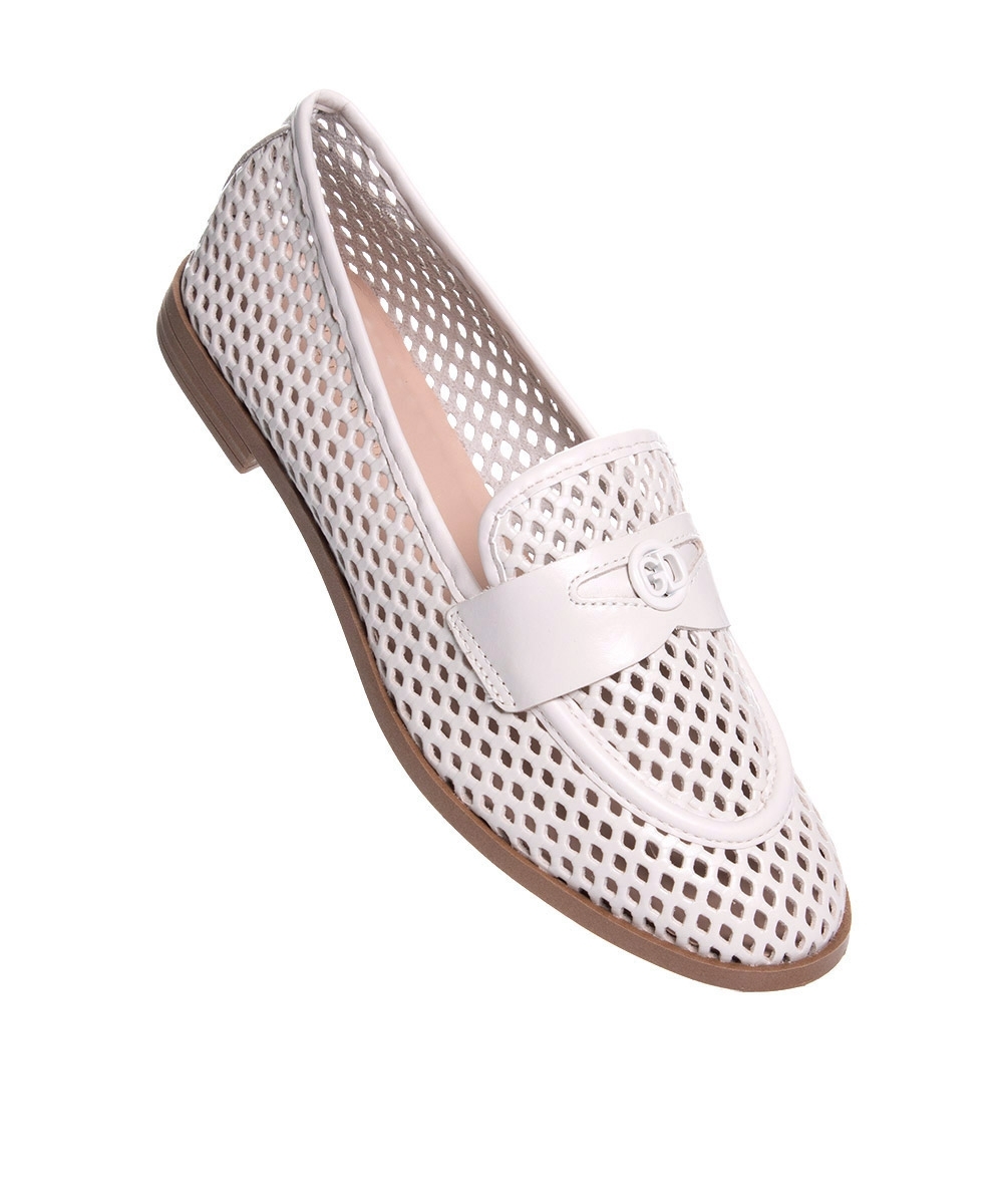 Mocassim Feminino Giulia Domna Couro Off White