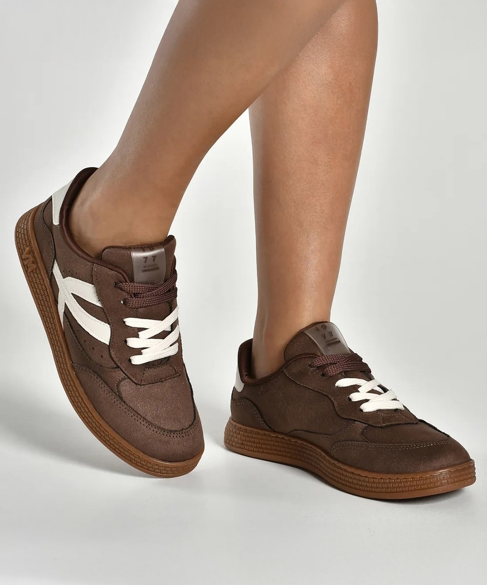 Tênis Feminino Via Marte Casual Marrom