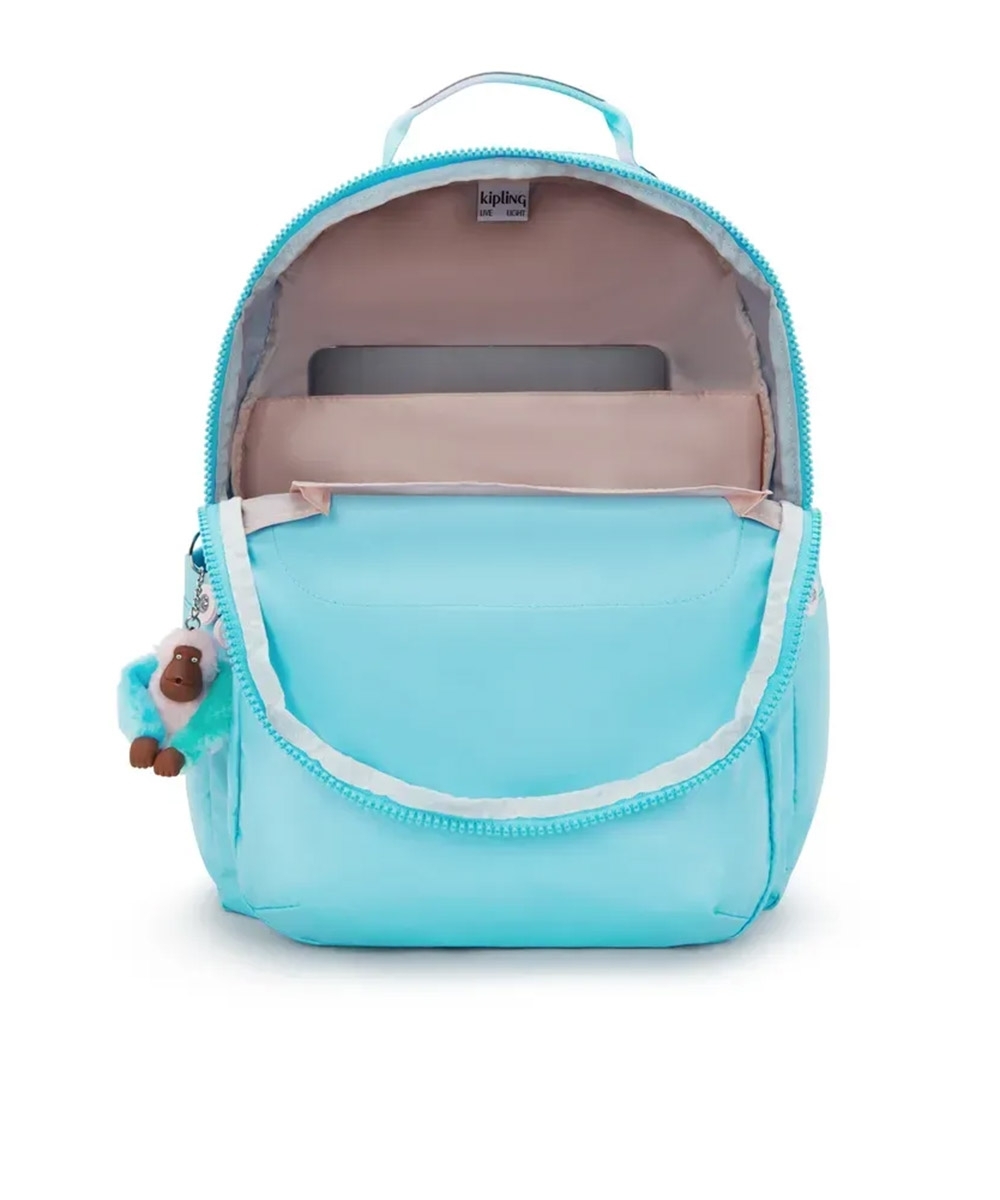 Mochila Kipling Seoul Sea Blue Met Turquesa