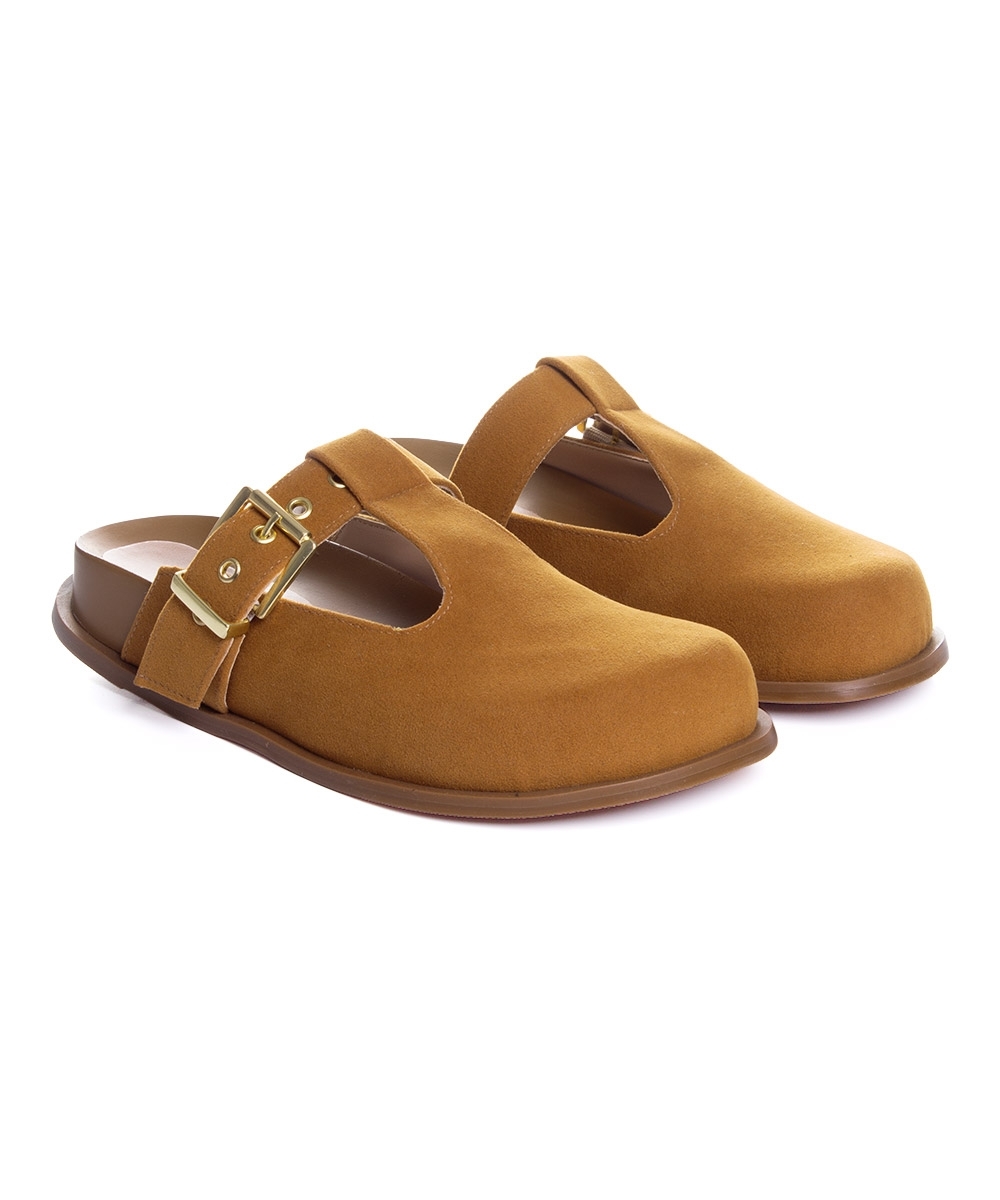 Tamanco Flatform Pixolé Fivela Whisky