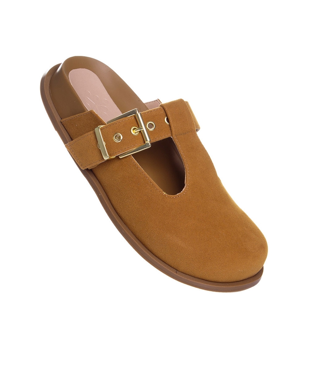 Tamanco Flatform Pixolé Fivela Whisky