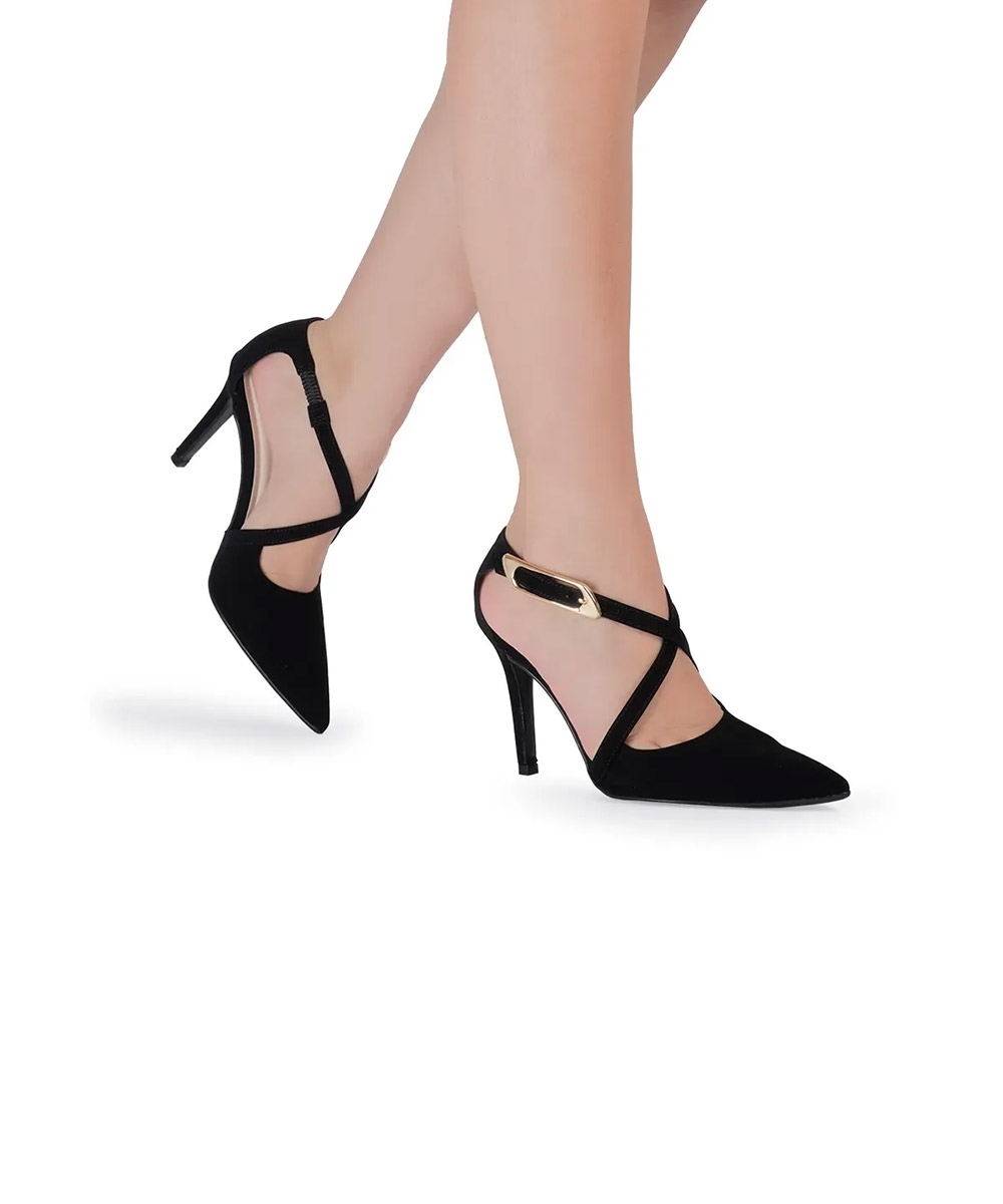 Sapato Scarpin Bebecê Fivela Elegance Preto