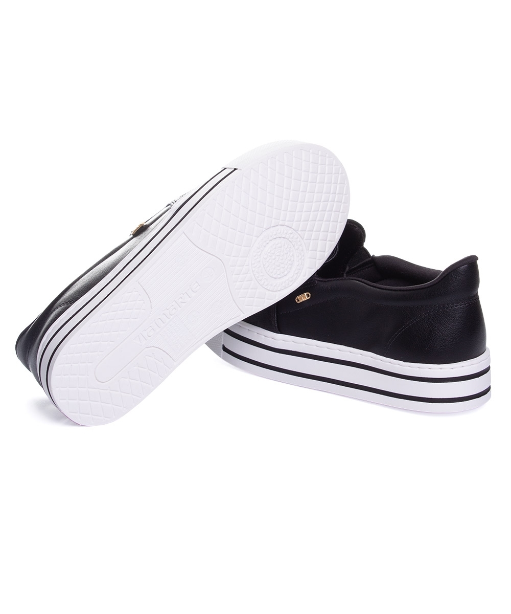 Tênis Casual Feminino Via Marte Slip On Preto