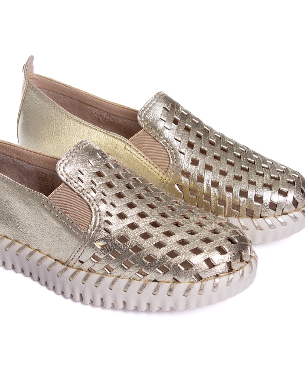 Tênis Feminino Bottero Bottwister Iii Couro Dourado