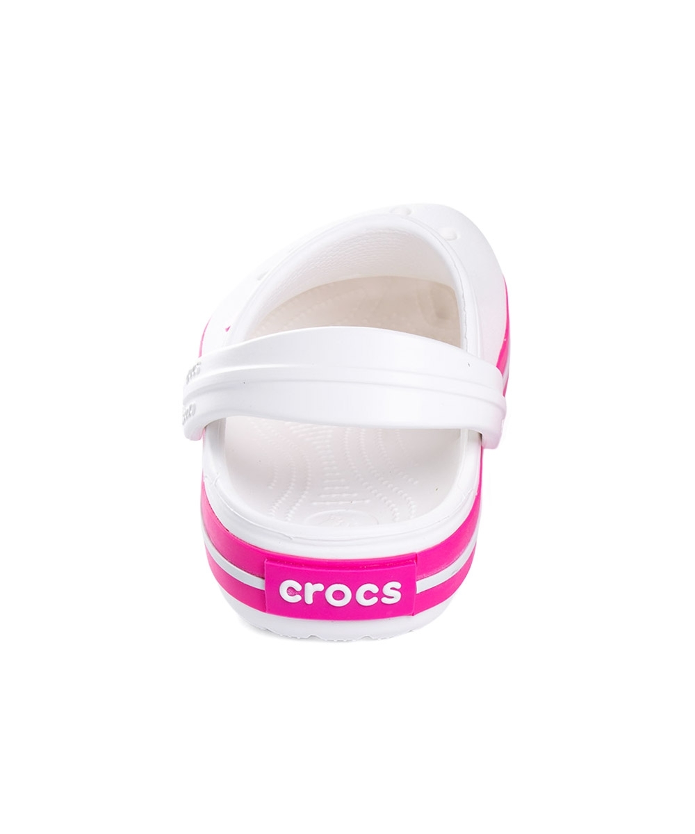 Crocs Sandália Infantil Crocband Branco/rosa