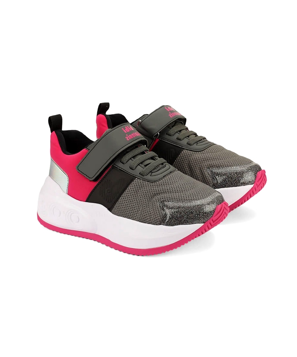 Tênis Infantil Bibi Com Rodinhas Skatenis Skts-01 Cinza/rosa