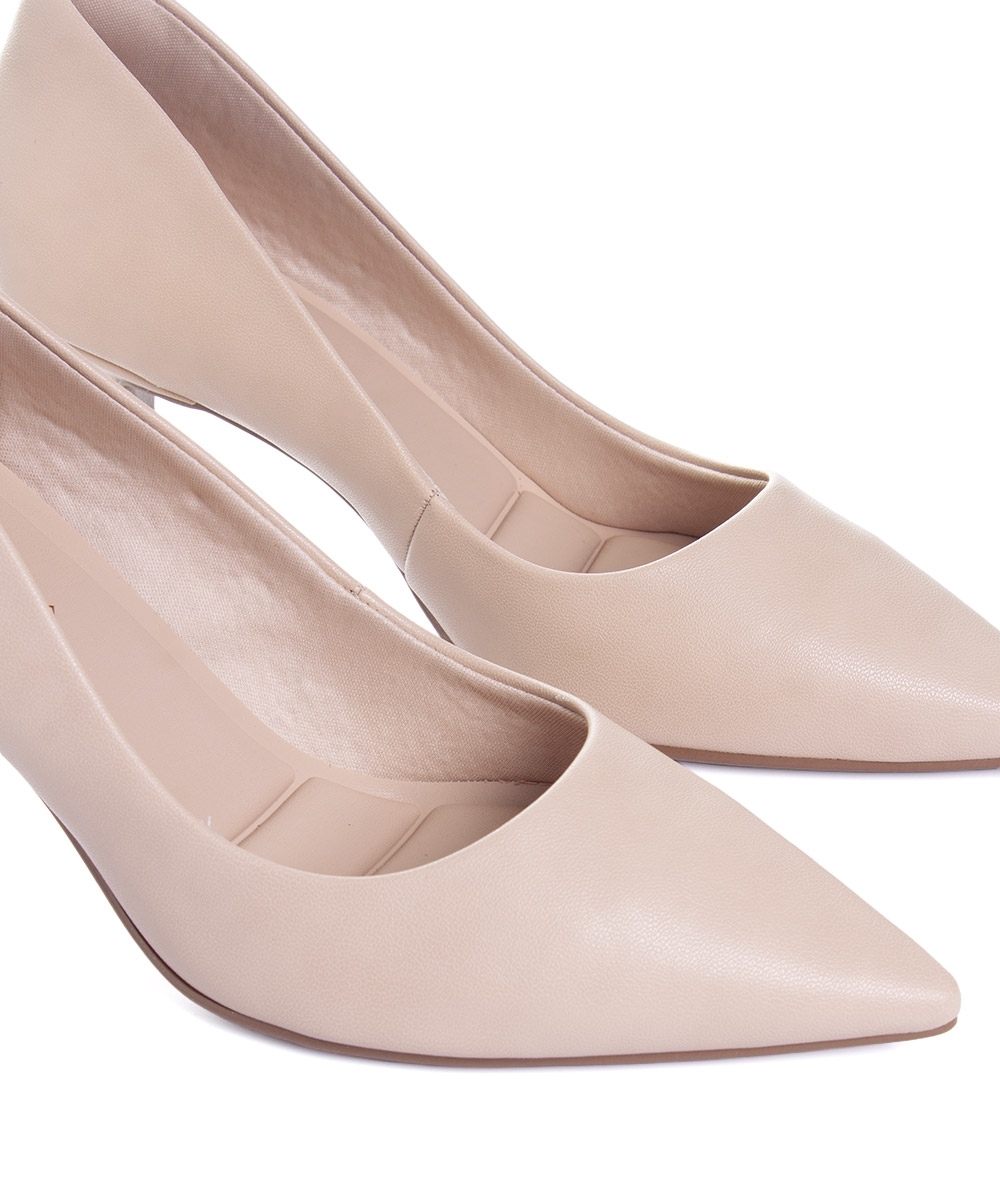 Scarpin Bebecê Salto Médio Fino Nude