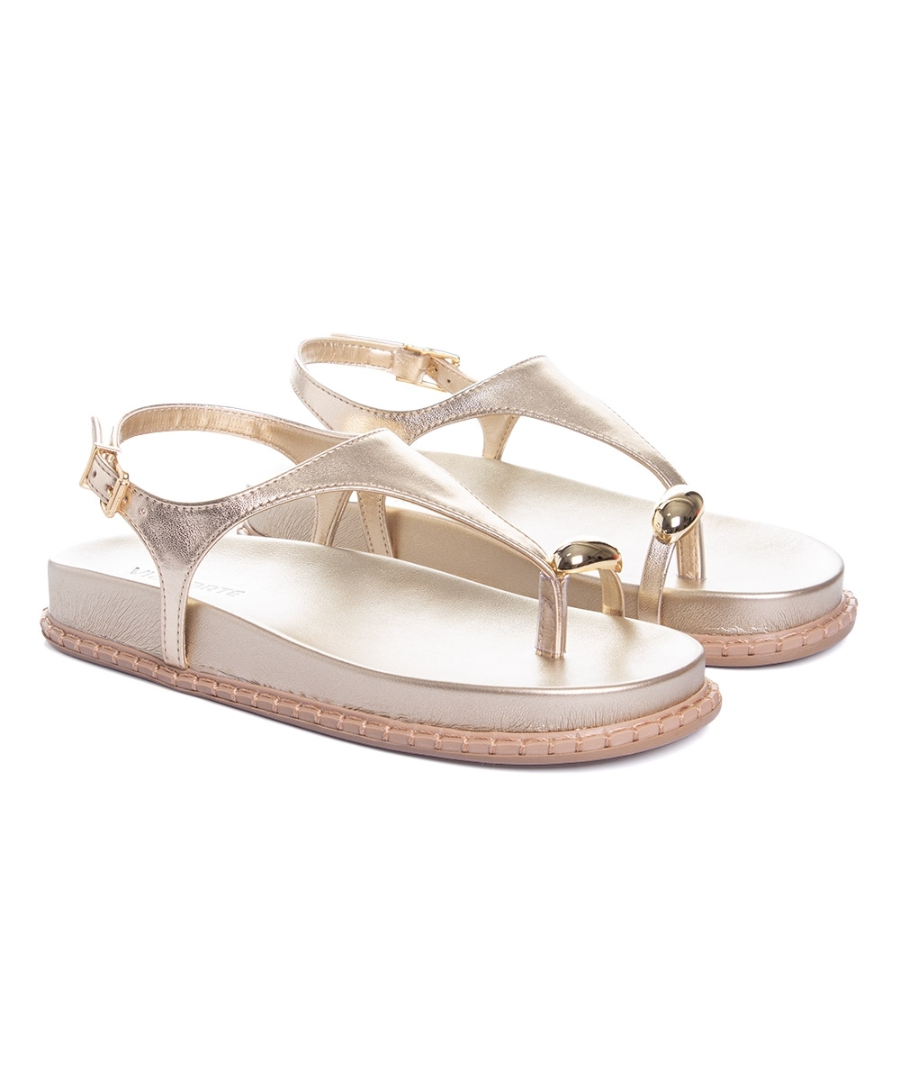 Sandália Papete Via Marte Flatform Dourado