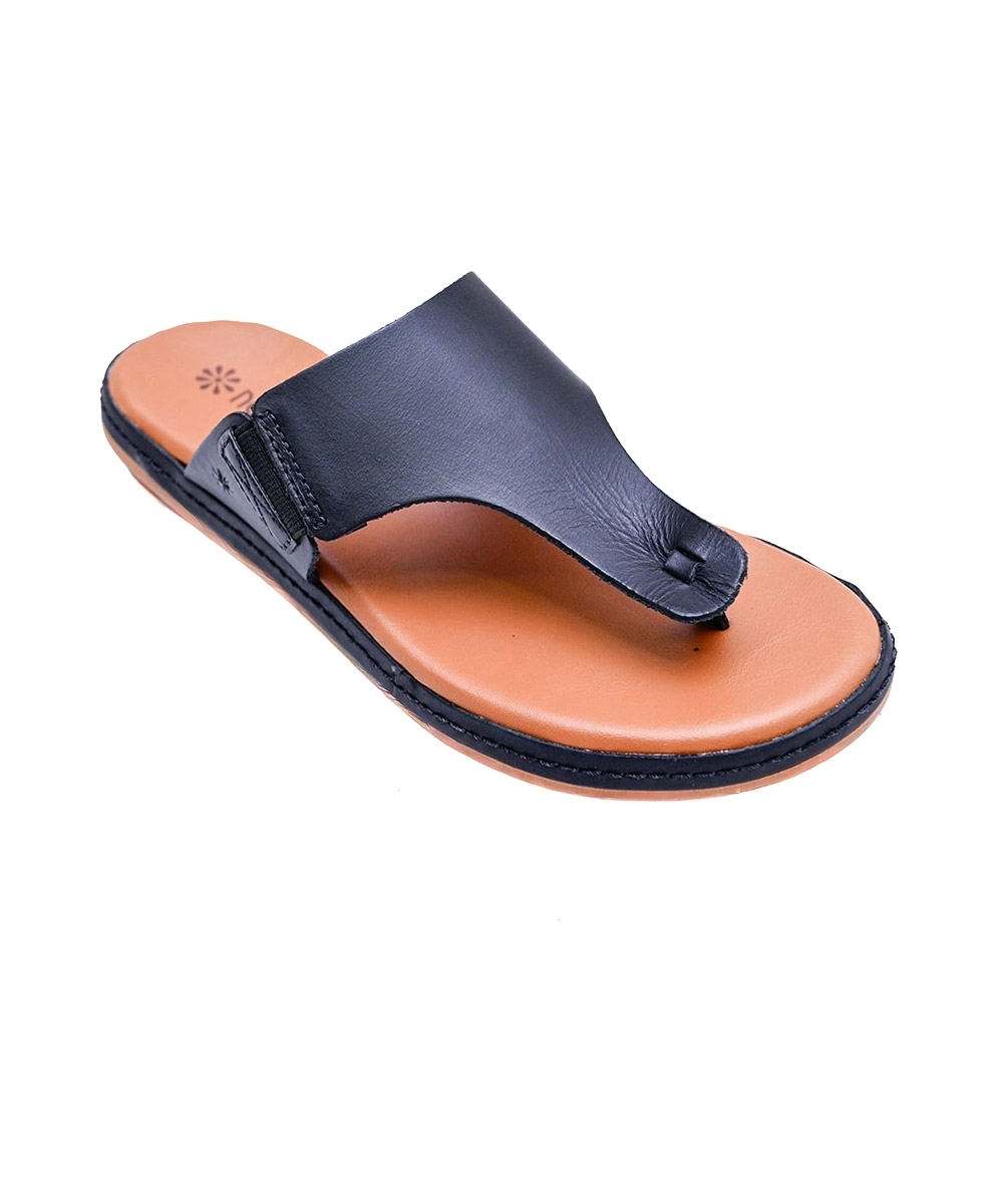 Tamanco New Face Flat Couro. Preto