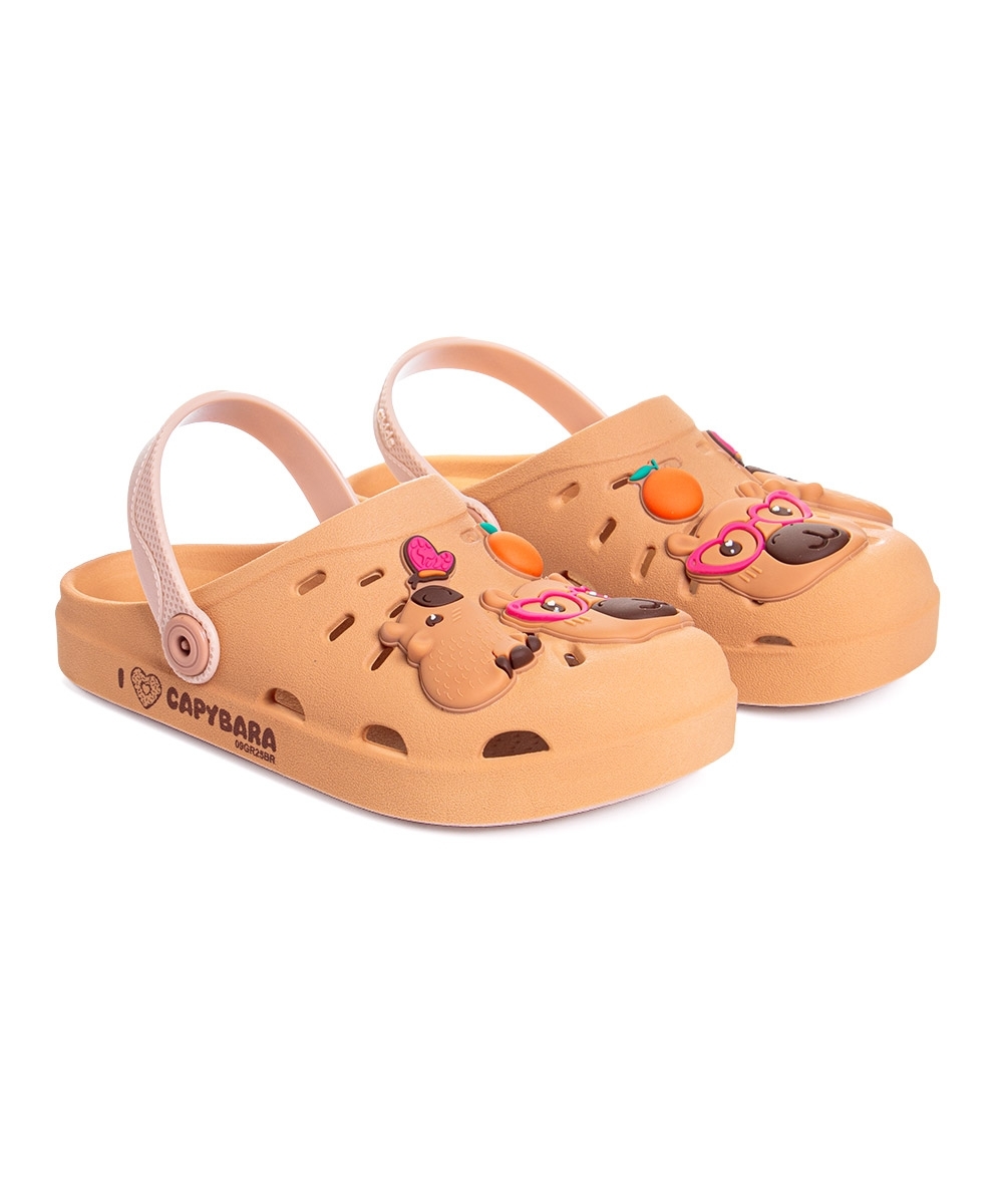 Babuche Infantil Grendene Capivara Hype Marrom