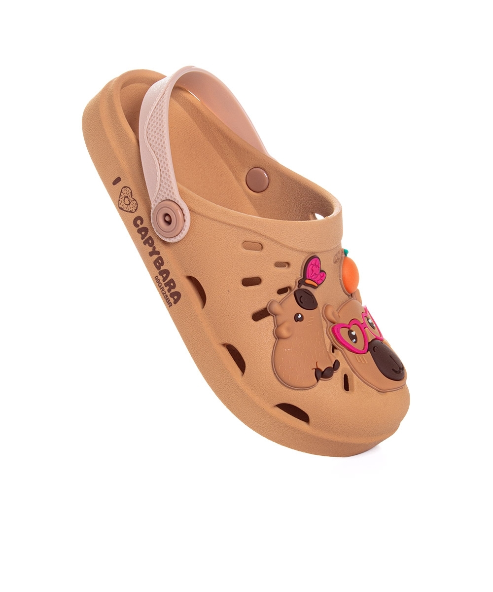 Babuche Infantil Grendene Capivara Hype Marrom