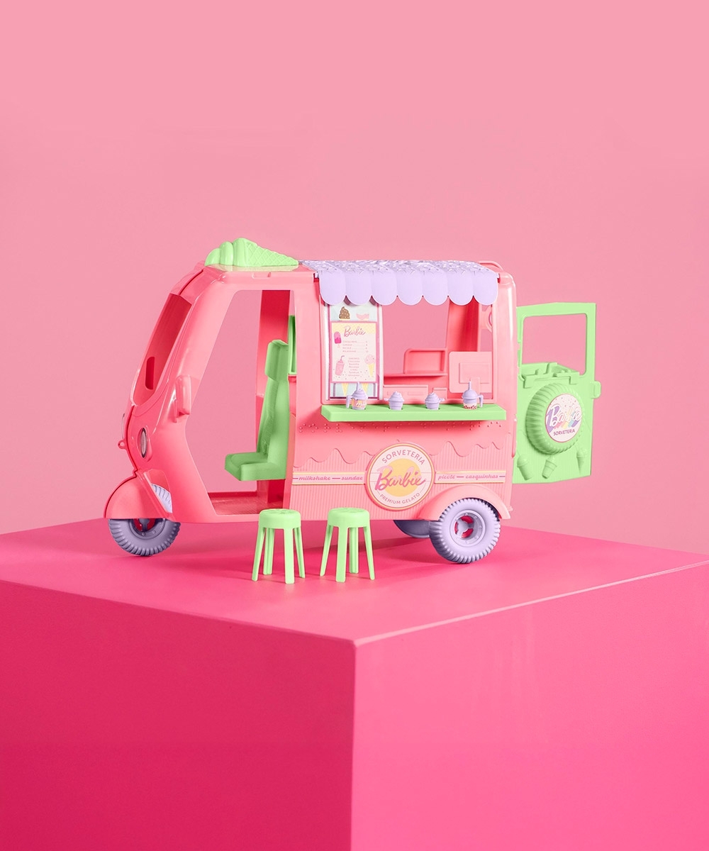 Sandália Infantil Grendene Barbie Sorveteria Rosa