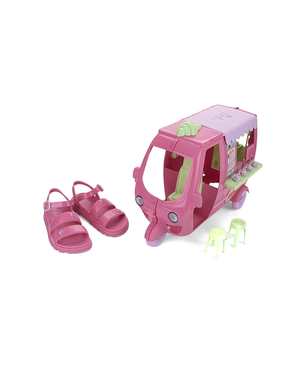 Sandália Infantil Grendene Barbie Sorveteria Rosa