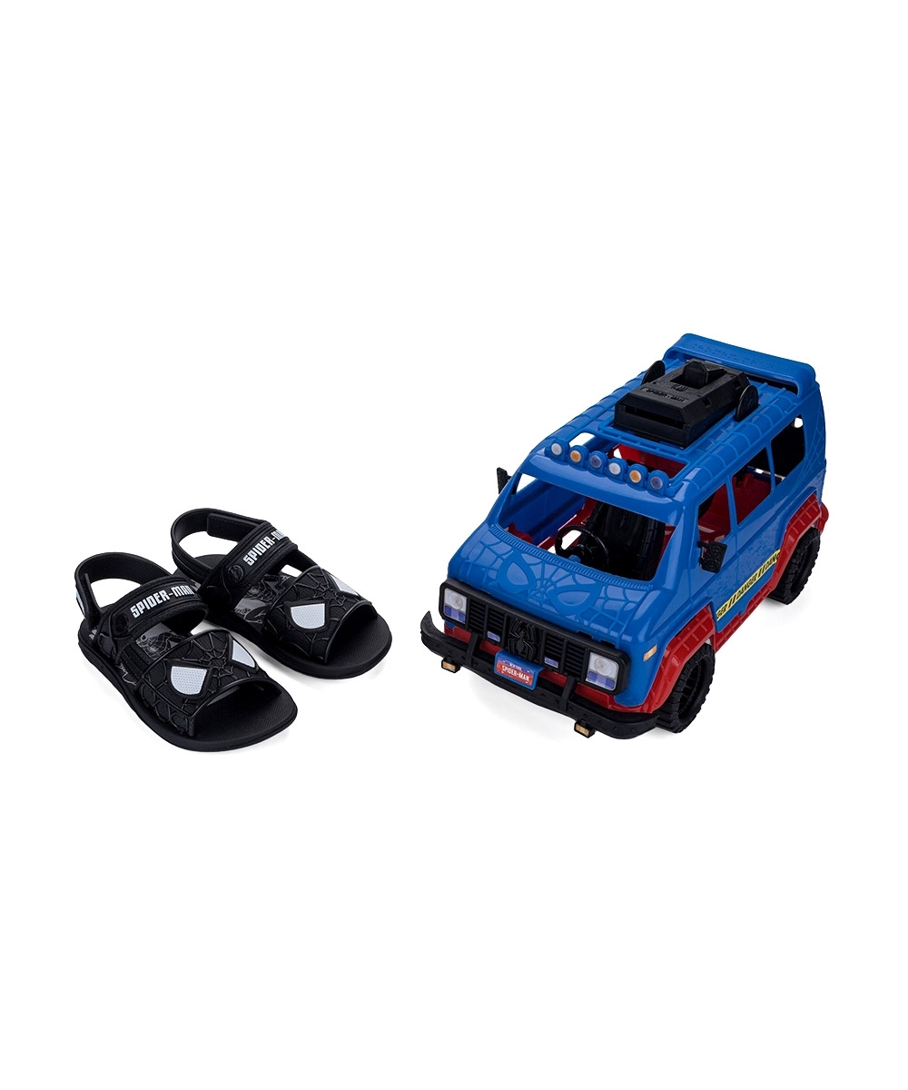 Sandália Infantil Grendene Homem Aranha Furgão Preto