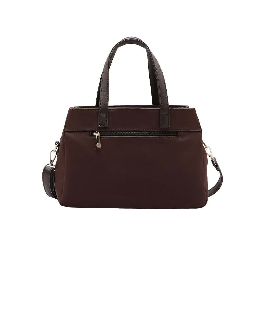 Bolsa De Mão E Transversal Chenson Microfiber Cafe