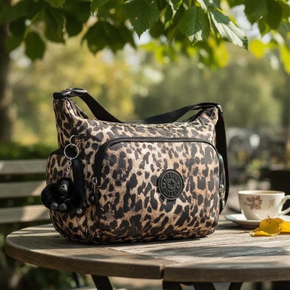 Bolsa Kipling Gabb S Wild Leopard ONÇA