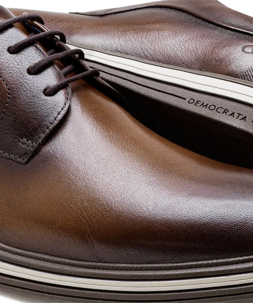 Sapato Masculino Democrata Hi-soft Dune Couro Tan