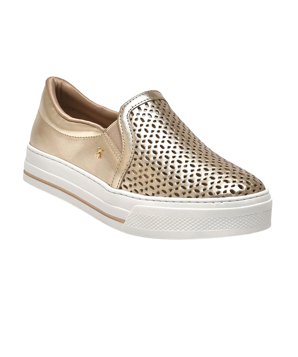 Tênis Feminino Via Marte Casual Dourado
