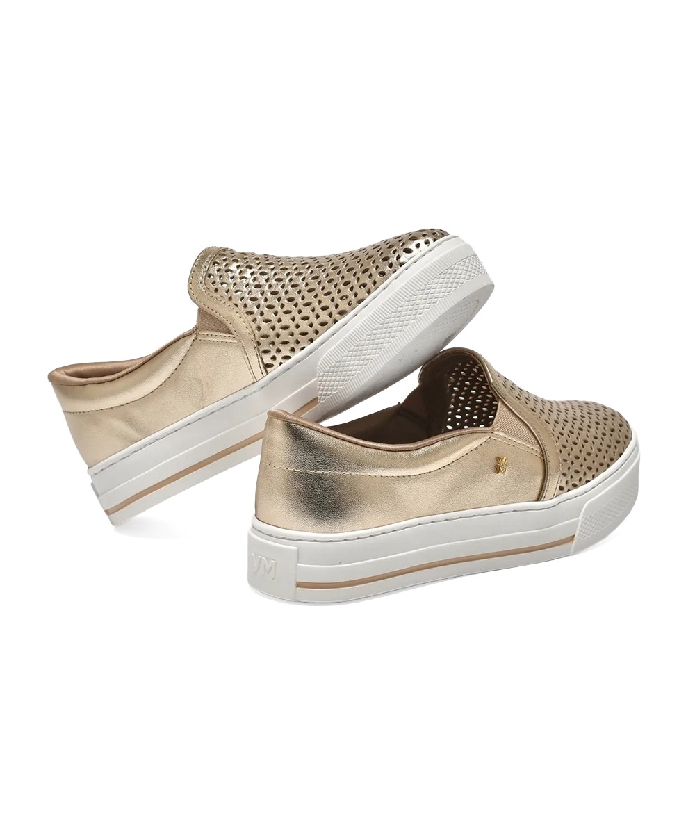 Tênis Feminino Via Marte Casual Dourado