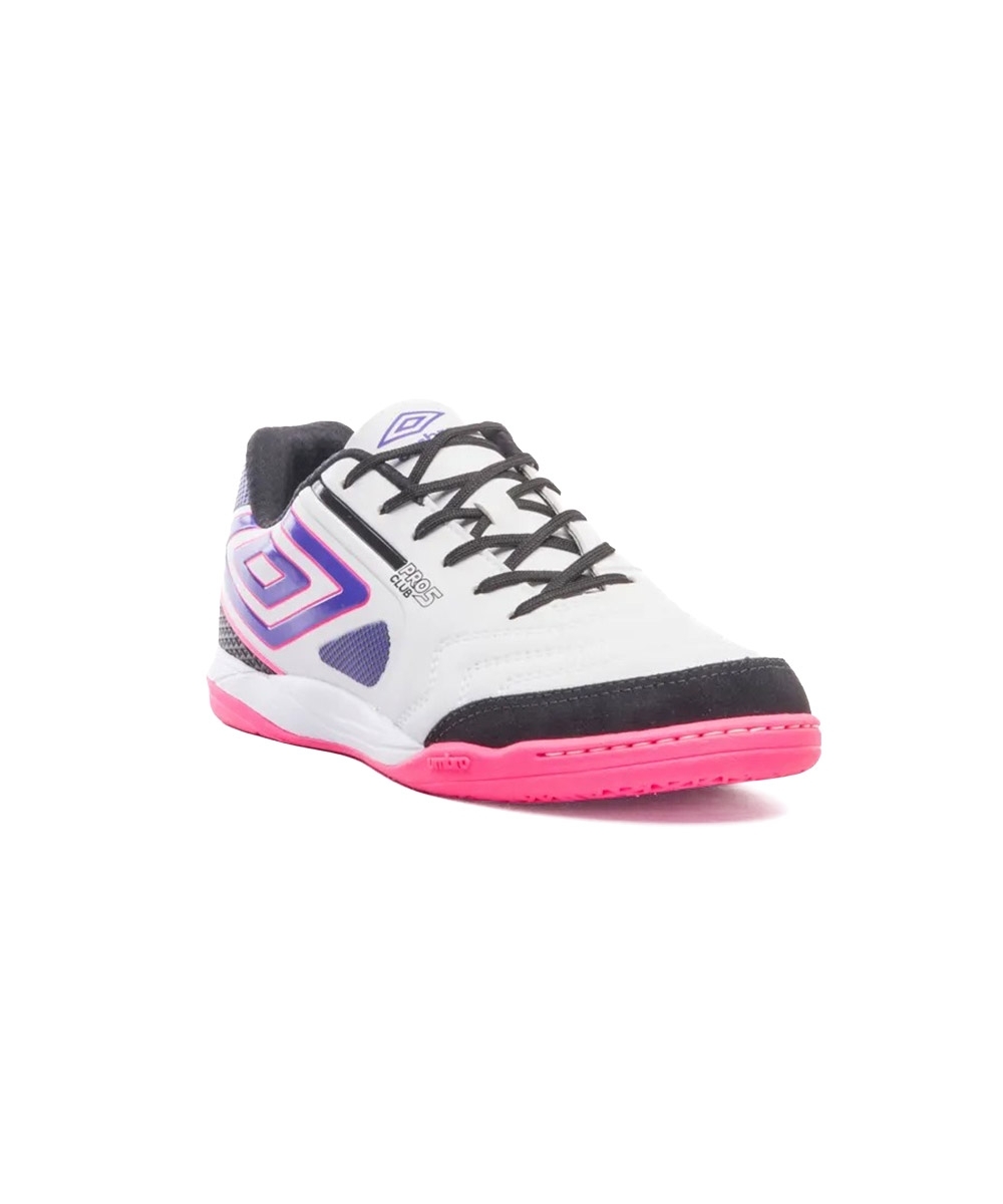 Chuteira Futsal Umbro Pro 5 Bump Club Branco