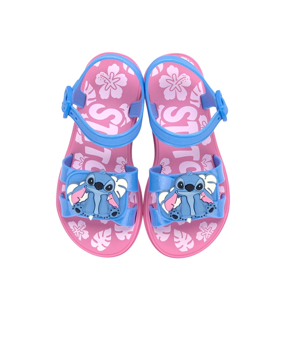 Sandália Infantil Grendene Stitch Pet Shop Rosa/azul