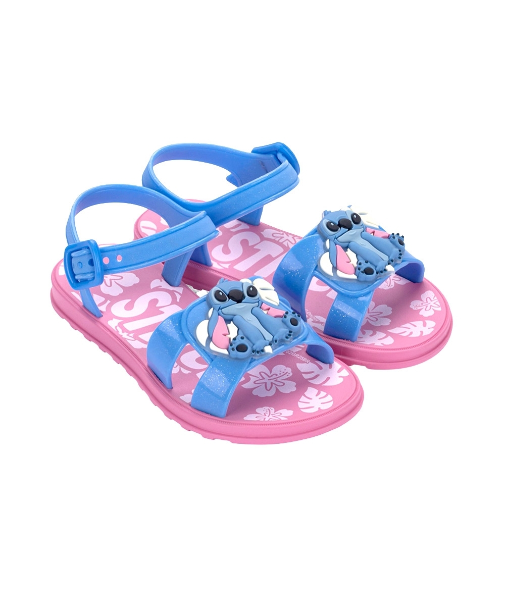 Sandália Infantil Grendene Stitch Pet Shop Rosa/azul
