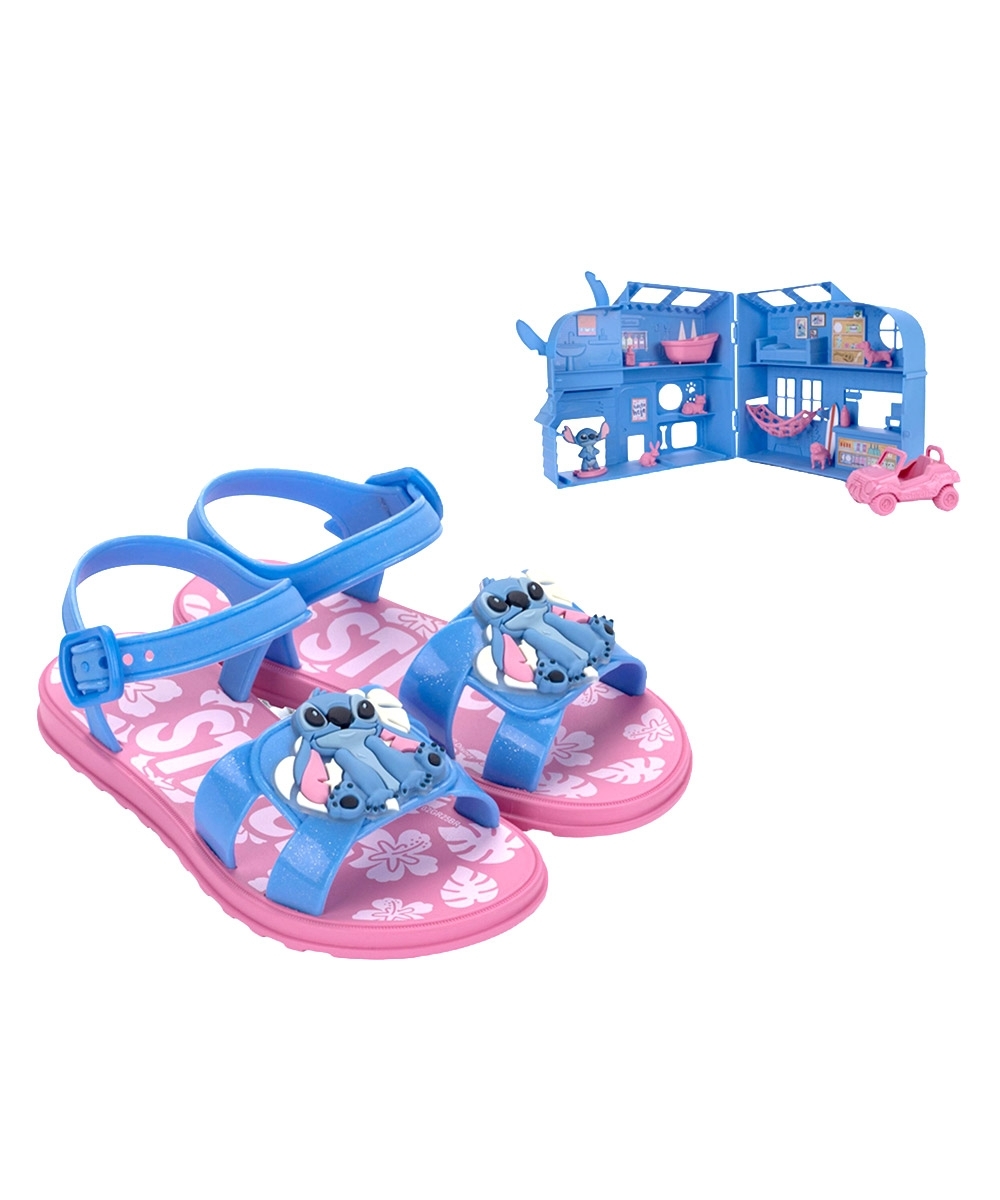Sandália Infantil Grendene Stitch Pet Shop Rosa/azul
