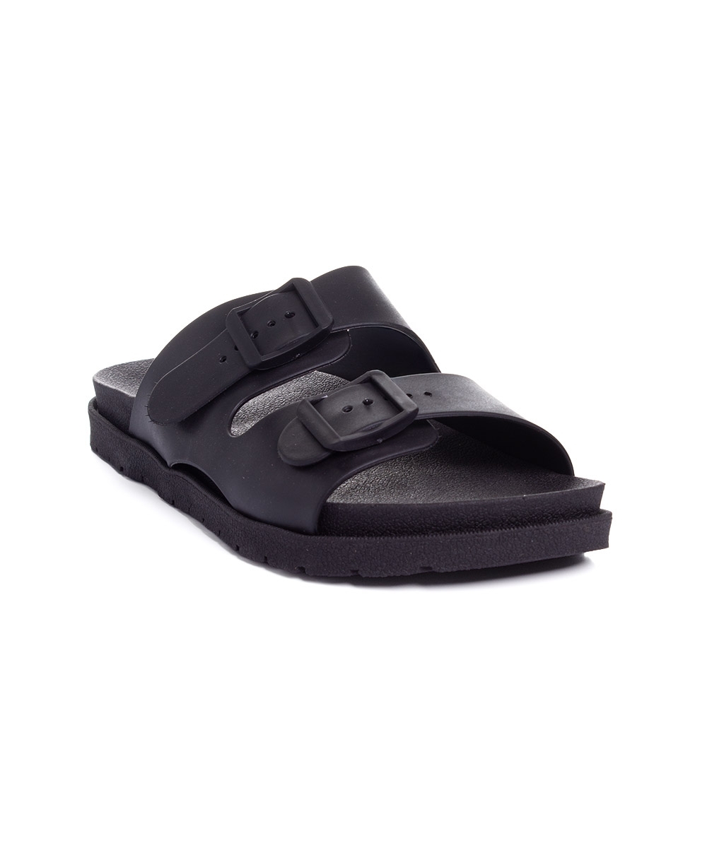 Tamanco Flatform Pixolé Fivelas. Preto