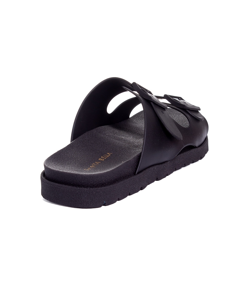 Tamanco Flatform Pixolé Fivelas. Preto