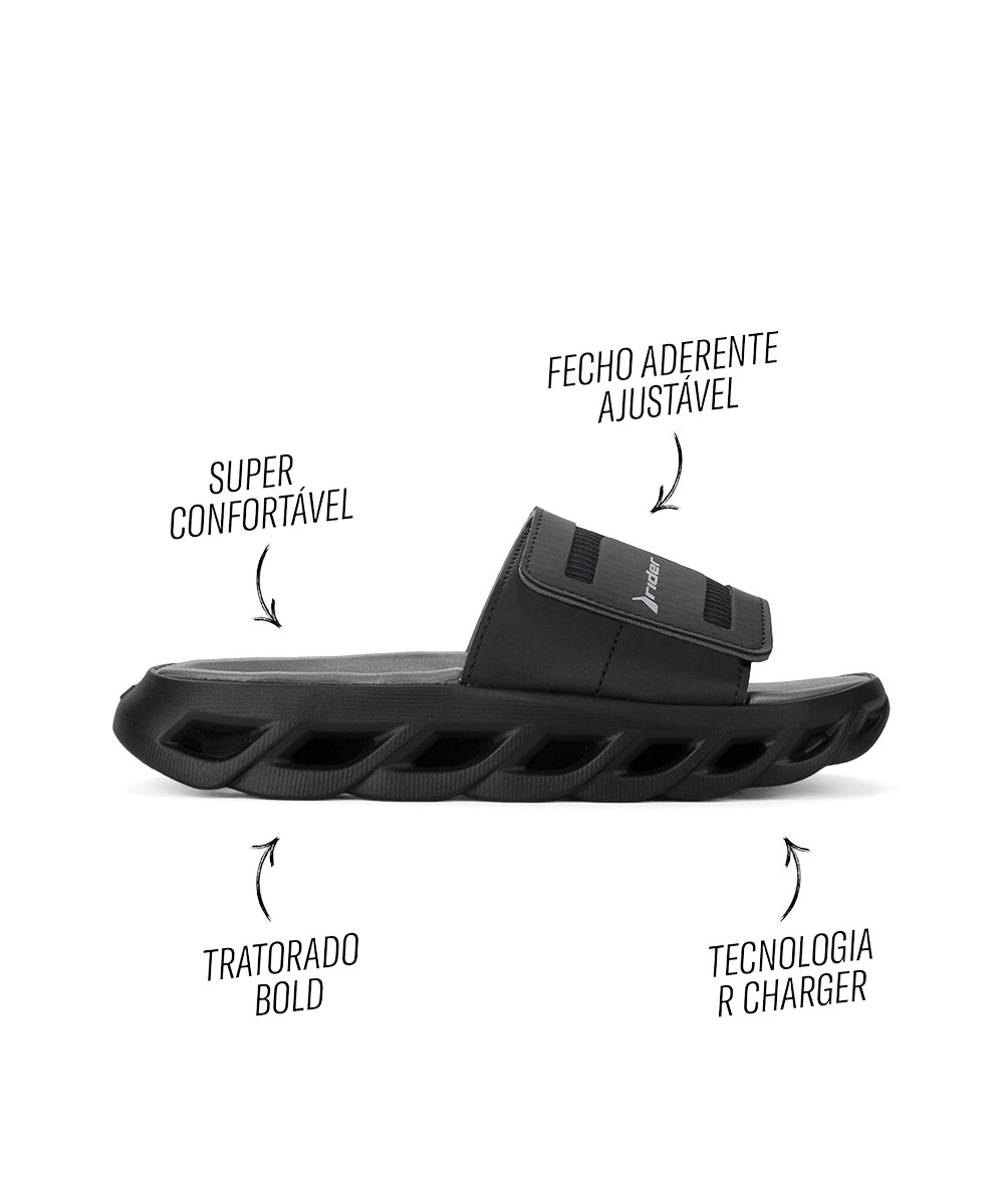 Chinelo Slide R Power Rider Preto