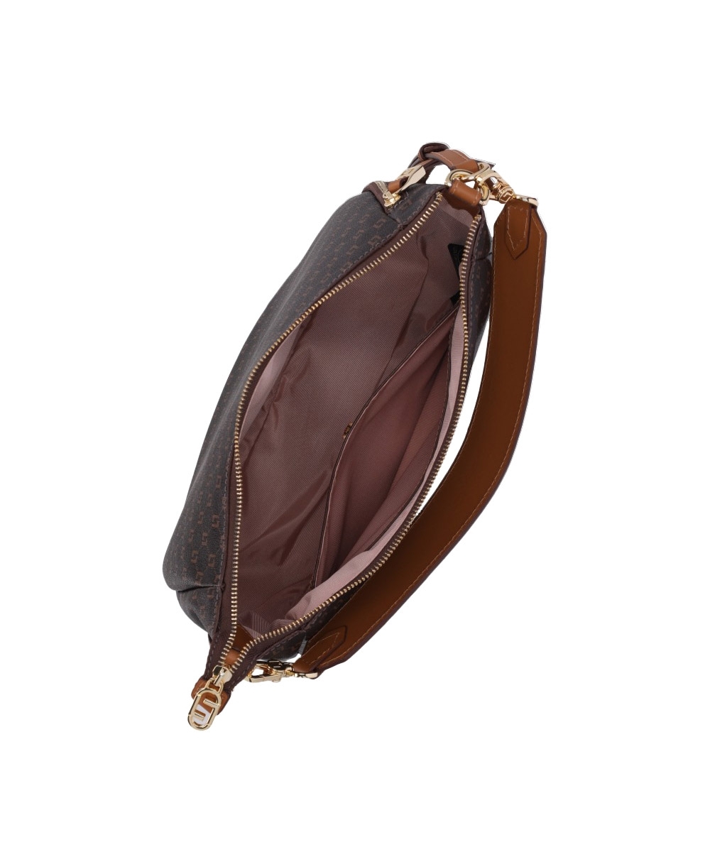 Bolsa Hobo Luz Da Lua Monograma Café