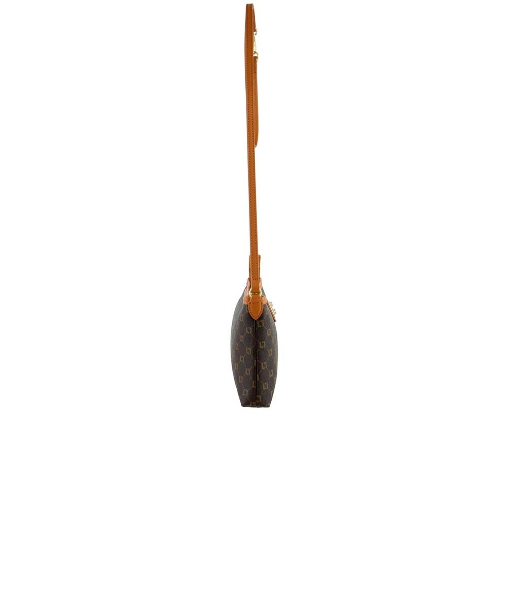 Bolsa Luz Da Lua Tira Colo Monograma Café