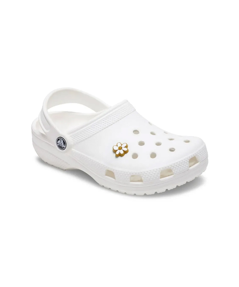 Jibbitz Crocs Flor Branca E Dourada Cor única