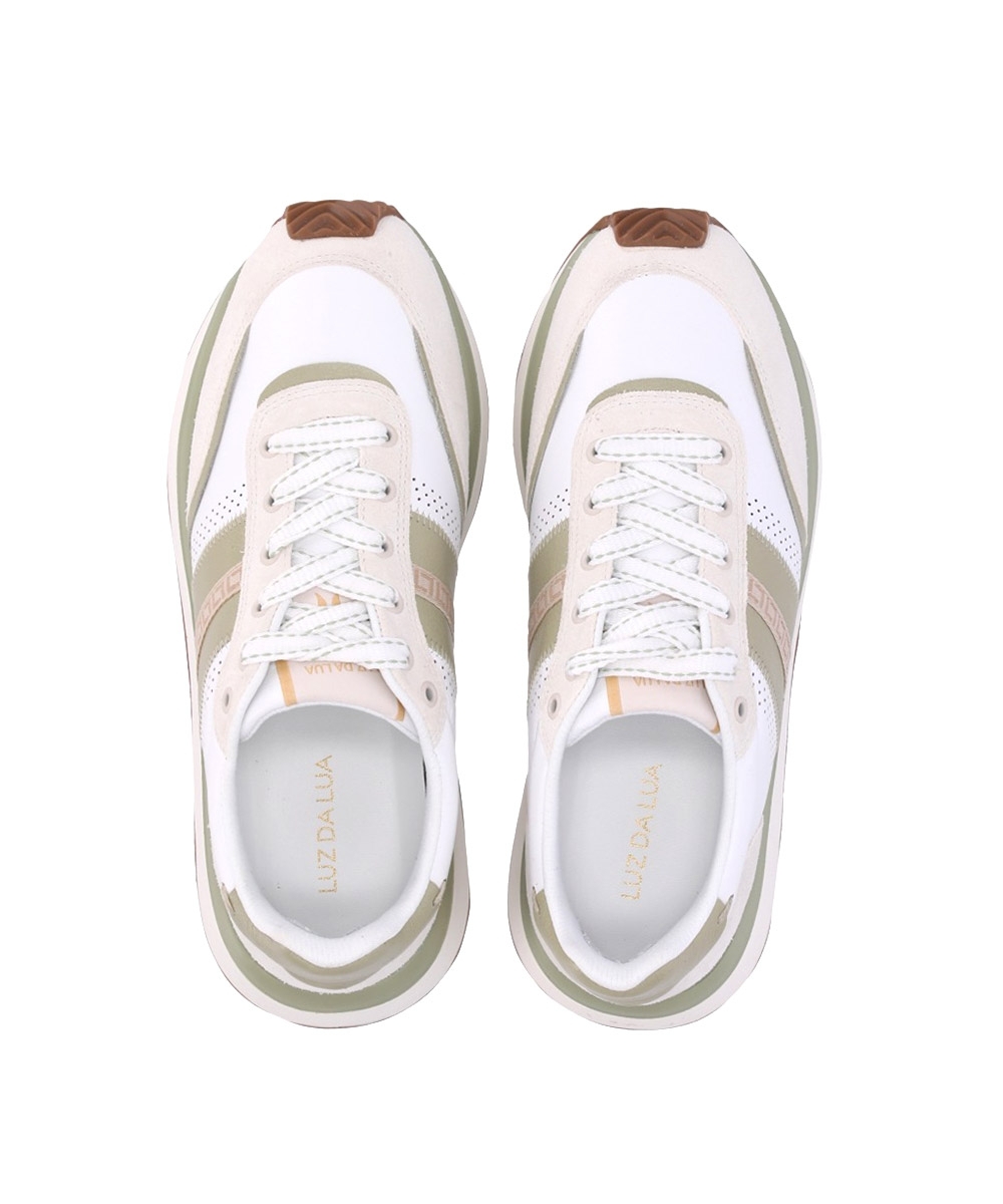 Tênis Feminino Luz Da Lua Couro Camurça Branco