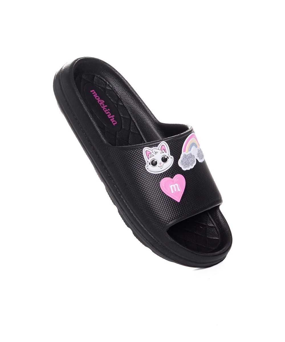 Chinelo Slide Infantil Molekinha Preto